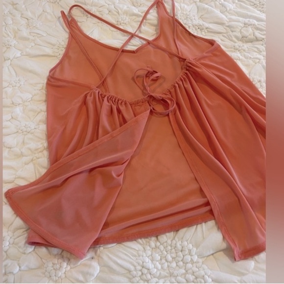 LULULEMON IN A CINCH TANK COLOR ORANGE MESH SZ 8 - Picture 1 of 8